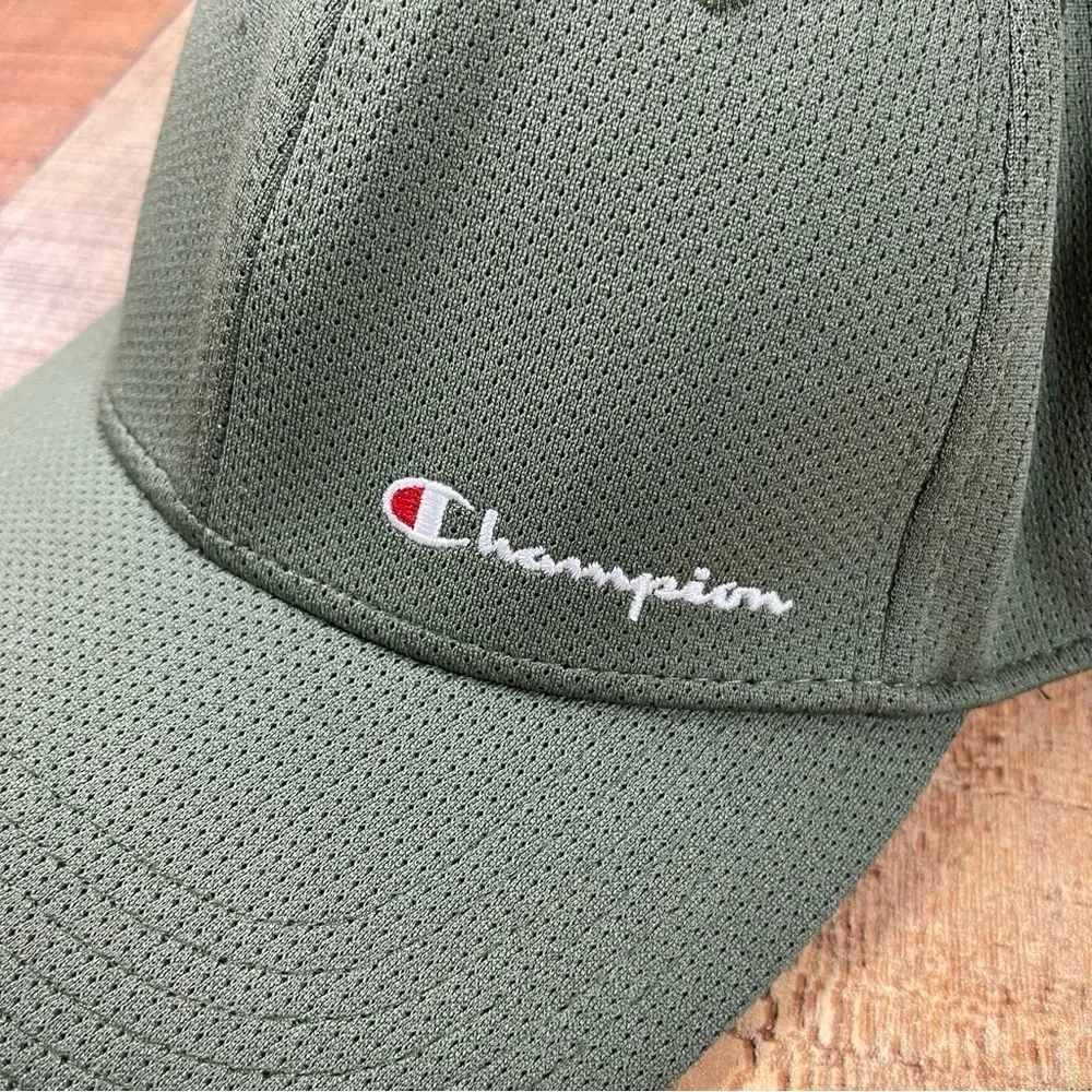 Champion Small Medium Olive Green Baseball Cap Hat Mens Earth Tone Outdoor
